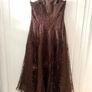 Monsoon brown bandeau tulle dress with embroidery + beading detail and matching bolero Image 5