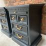 Pair of Rustic Mexican Pine Bedside Lockers Image 3