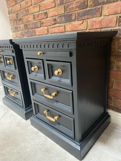 Pair of Rustic Mexican Pine Bedside Lockers
