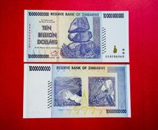Zimbabwe 10 Billion Dollars. 2008.  PICK 85a UNC Verified Under Uv Light )