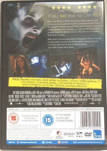 Insidious: Chapter 2 [2013] Patrick Wilson and Rose Byrne [Movie DVD]