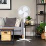 16" Inch, Lightweight, Pedestal Fan, 3 Speeds, Wide-Angled Oscillation, Powerful Airflow, Adjustable Height, White (FREE POSTAGE) Image 2