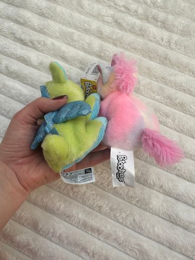 Russ Petooties Pets Rainbow Unicorn and Dragon Plush approx. 5 Please see photos