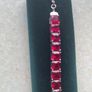 Stunning Princess Cut Red Ruby Tennis Braclet Image 3