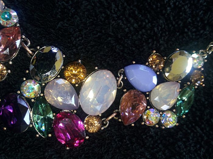 Crystal Inspired Multicoloured Choker Style Necklace