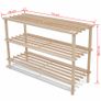 3-Tier Shoe Racks 2 pcs Solid Fir Wood Image 5