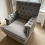 Armchair lovely grey velvet Image 2