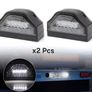 2pcs LED White Rear Number plate Lights Trailer Truck Caravan Bus Tailights Image 2