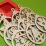 Christmas angel, xmas, stars, wood craft decoration set of 9 laser cut HANGING Image 3