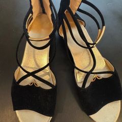 Black Wedge Sandals