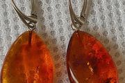 Sterling silver amber earrings