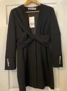 ZARA Black Blazer Dress - Size M - New with Tags