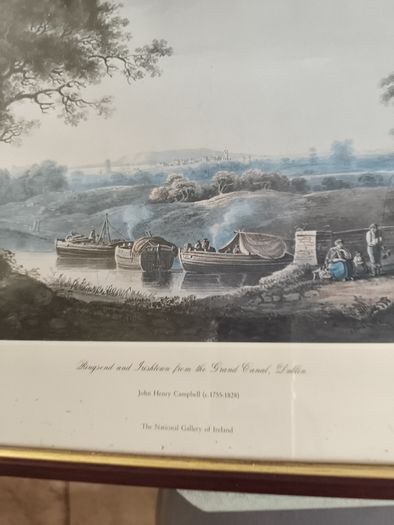 Framed print Ringsend and Irshtown from the Grand Canal, Dallin by John Henry Campbell 1755 / 1828 The National Gallery of Ireland