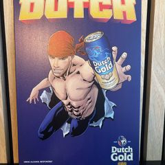 Dutch Gold Tin Metal Sign
