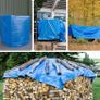 Blue Tarpaulin Sheet 1.8m x 2.4m Lightweight PE Plastic Tarp 80gsm Water-Resistant Ground Sheet Multipurpose Small Tarpaulin Covers used for Garden Furniture Shed Camping  MULTIPLE SIZES AVAILABLE (FREE POSTAGE) Image 2