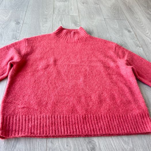 NEW George Pink Wool Blend Oversized Jumper M UK 12-14