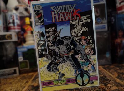 Shadowhawk ! Issue #2 ! Spawn Appearance ! Silver Foil Cover ! 1992 ! by Image Comics !