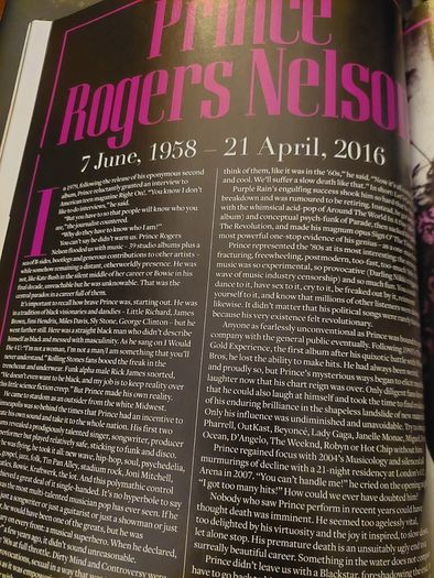 Prince - Q Magazine tribute issue - 2016