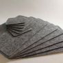 ONLY GREY Placemats and coaster Simple Shape Rectangle Felt Table Mats Set of 12 Image 3