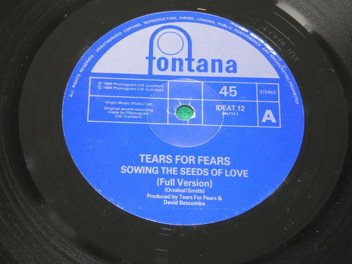 Tears For Fears Sowing The Seeds Of Love (full Version) 12 Inch Single Uk Pressing 1989
