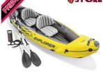 K2 Kayak, 2-Person Inflatable Kayak Set with Aluminum Oars and High Output Air Pump (FREE SHIPPING)