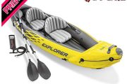 K2 Kayak, 2-Person Inflatable Kayak Set with Aluminum Oars and High Output Air Pump (FREE SHIPPING)