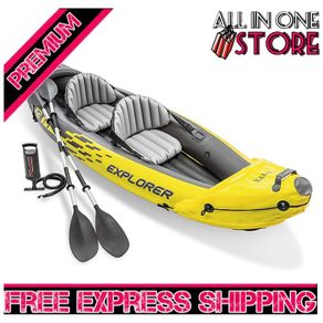 K2 Kayak, 2-Person Inflatable Kayak Set with Aluminum Oars and High Output Air Pump (FREE SHIPPING)
