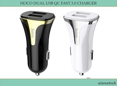 Hoco Dual Usb Fast Qc3.0 Car Charger