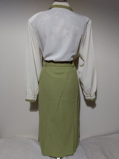 Jacques Vert Designer 3 Piece Outfit, part wool Jacket, Skirt and Blouse set