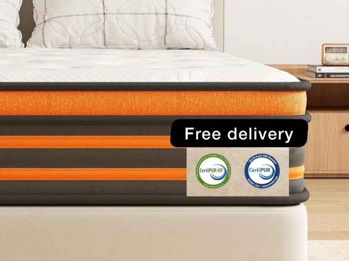 5FT King Size Mattress, 10 Inch 9 Zone Hybrid Orthopedic Mattresses King Mattress Gel Wave Memory Foam Pocket Sprung Mattress for Pressure Relief Motion Separation & Edge Support, 150x200x25cm