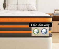 5FT King Size Mattress, 10 Inch 9 Zone Hybrid Orthopedic Mattresses King Mattress Gel Wave Memory Foam Pocket Sprung Mattress for Pressure Relief Motion Separation & Edge Support, 150x200x25cm