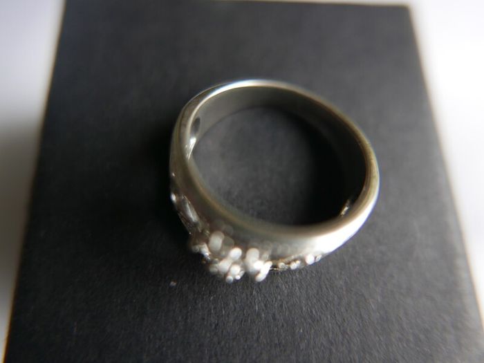 Vintage White Sapphire Floral Ring