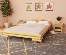 Bed Frame Bamboo 140x200 cm