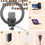 FREE EXPRESS SHIPPING  10" with 67" Extended Tripod Stand & Phone Holder for YouTube Video, Camera Led Ring Light for Streaming, Makeup, Selfie Photography Compatible with iPhone Android Image 2
