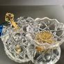Vintage Killarney Crystal Glass Trinket Dish 24% Lead Crystal 24 Ct Gold Finishing Image 5