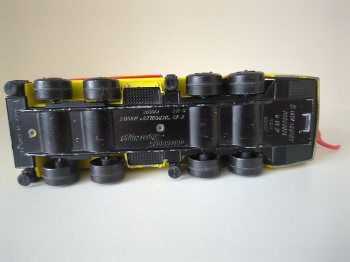 RARE BLACK BASE Matchbox Super Kings K-12 Hercules Mobile Crane - 1974 Lesney