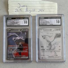 Rockets Mewtwo ex and Reshiram ex CGC 10