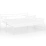 Pull-out Sofa Bed Frame White Metal 90x200 cm Image 3