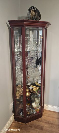 Mahogany Glass Display Cabinet