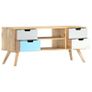 TV Cabinet 110x35x48 cm Solid Mango Wood Image 3