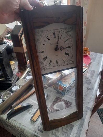 Two Vintage Clocks for parts or turn the cases into Displays for Jewellry etc, springs are good in the clock in first photo