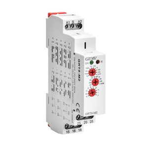 1PCS GRT8 M 16A Multifunction Time Relay with 10 Function Choices AC220V OR AC DC12V 240V Relay GRT8-M2 AC/DC12V240V