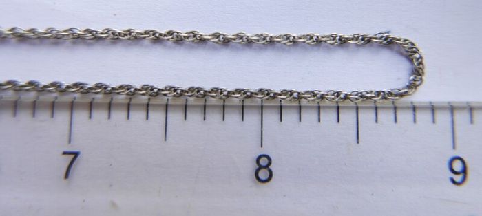 Vintage Sterling Silver 925 Pendant Necklace length 18" - 4,4g