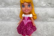 Disney Princess Aurora Sleeping Beauty Mini Doll Pink Dress approx. 9 cm. Used Please see photos