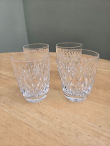 Set Of 4 Vintage Waterford Crystal Whiskey Glasses