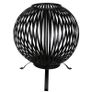 Esschert Design Fire Pit Ball Stripes Black Carbon Steel FF400 Image 2