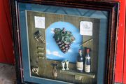 Vintage French Wine Bar Diorama in box frame