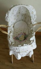 Winnie the Pooh Moses Basket & stand and matching nappy stacker