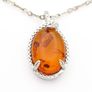 925 Silver & Natural Baltic Amber Necklace Image 2