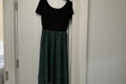 Green and black dress Size M
